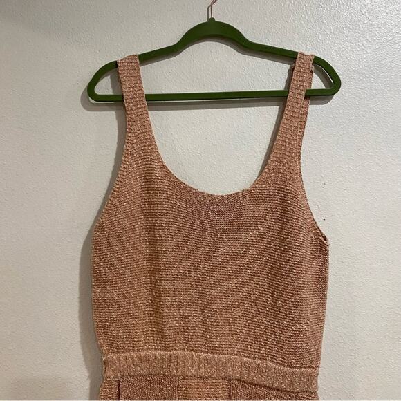 Free People Peach Declan Sleeveless Sweater Romper Sz M NWOT - Picture 3 of 14
